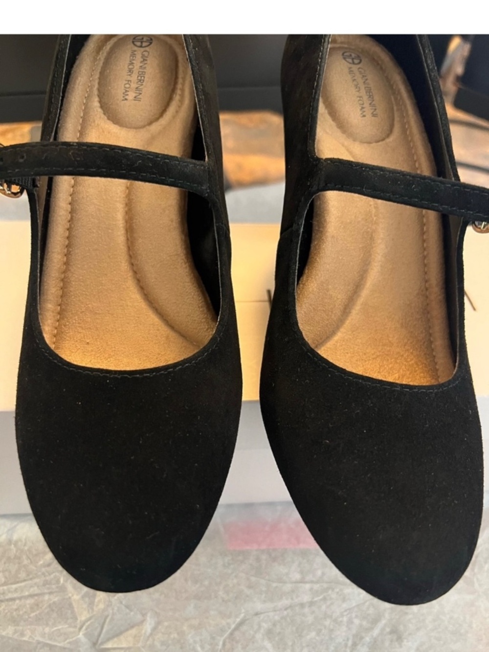 Giani Bernini Black Suede Mary Jane Heels NWT Size 7 - Picture 13 of 14